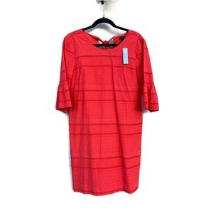 J. Crew Coral Eyelet Flutter Sleeve Shift Mini Dress NWT 6 G1269